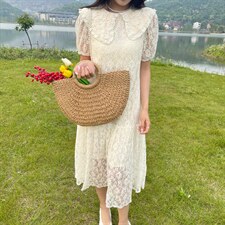 现货 夏季新款 蕾丝连衣裙,女装连衣裙,YI MAN