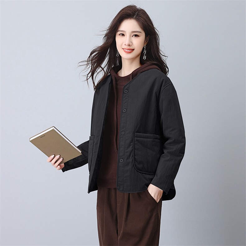 2023新款百搭圆领外套,女装短外套,小林双子