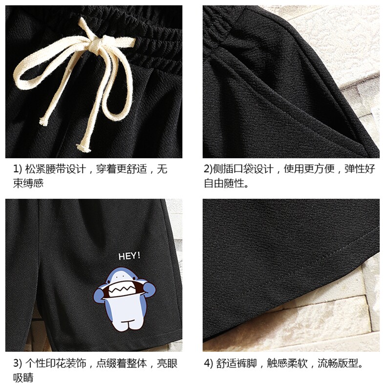 MK37167-P15冰丝短裤男士大码宽松休闲五分裤男运动中裤砖墙挂拍,男装休闲裤,电商A040A