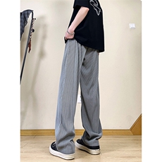 A178XK458新款夏季薄款男直筒长裤冰丝休闲宽松垂感阔腿卫裤，男装休闲裤，电商A178
