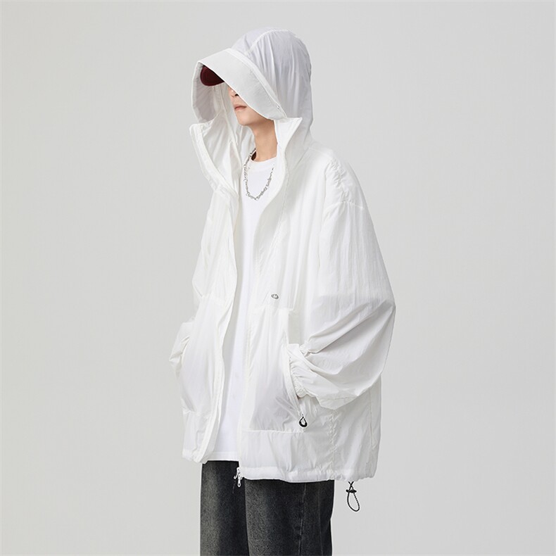 港风大码复古山系户外薄款男女连帽防晒服XZ213-JKFS001-P55控78,男装防晒衣,星座213