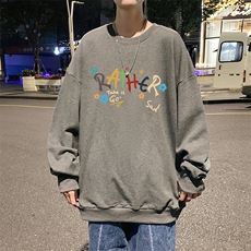 S6301-P28秋季圆领卫衣男大码韩版宽松长袖外套，男装卫衣，电商A040