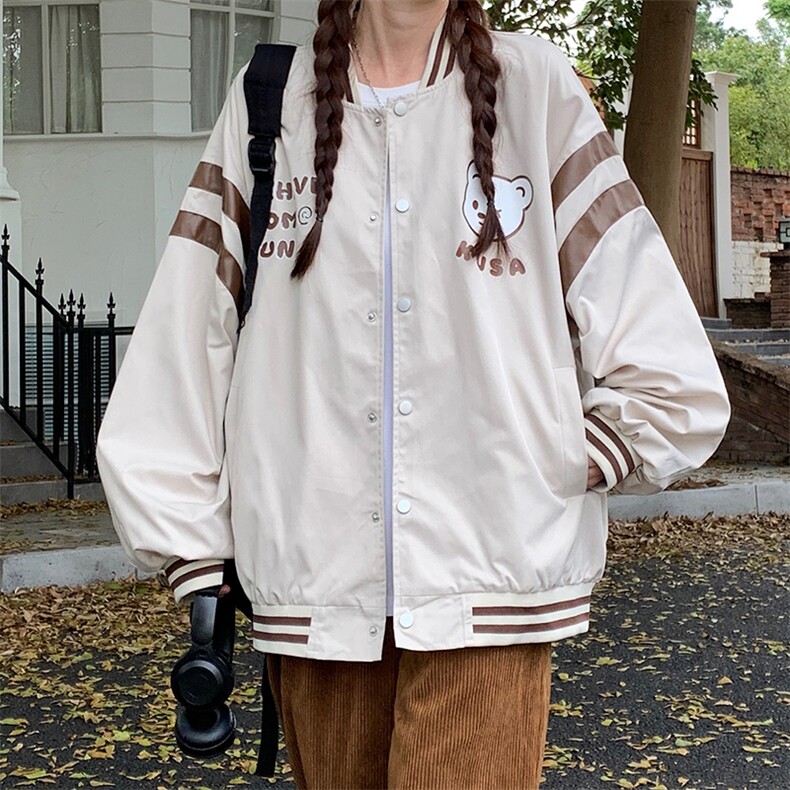 街头棒球服外套女秋休闲夹克美式风学生chic短上衣C364-80,男装夹克,星座911-2(原星座613-2）