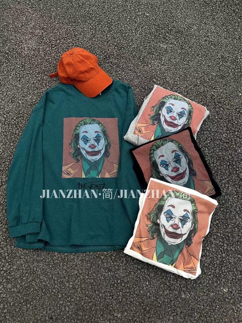 春季新款小丑图案长T恤，女装T恤，JIAN.Z 简.站
