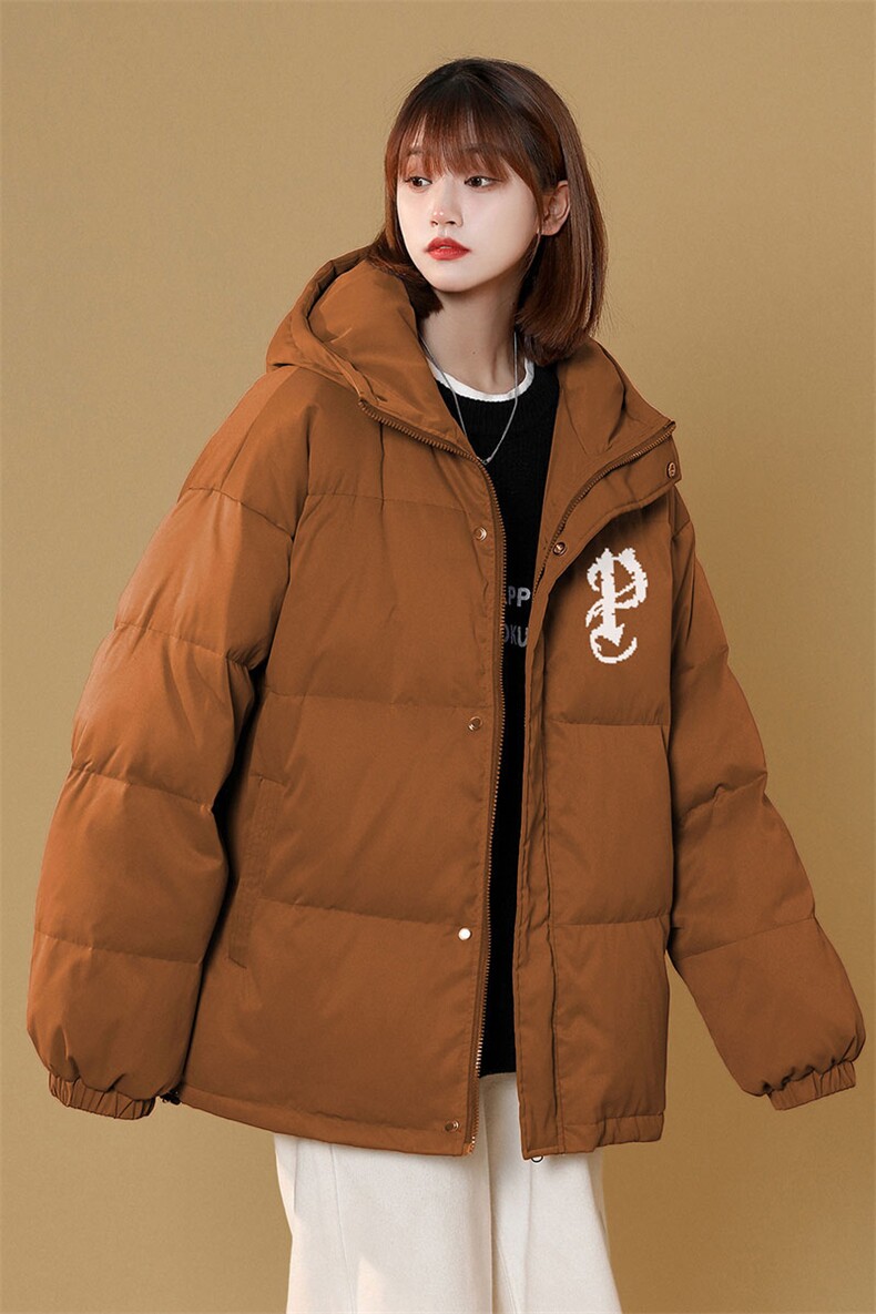 白鸭绒中性风22冬季潮流字母印花加厚连帽羽绒服YR175P195控258,男装羽绒服,A247A