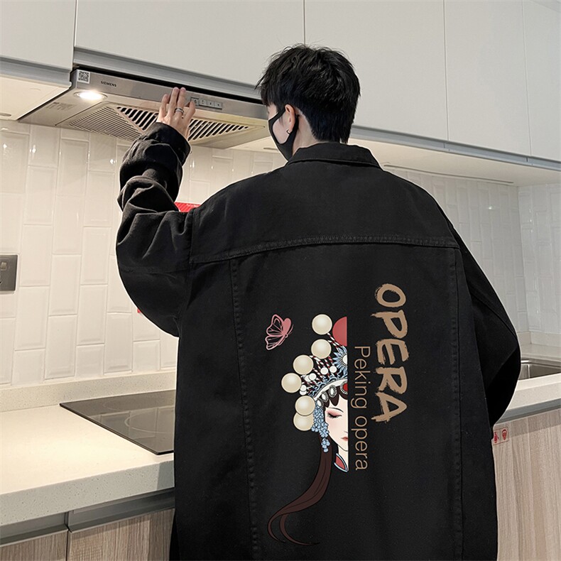 牛仔夹克男大码牛仔外套男茄克NJ77161-P60加绒款-P75,男装夹克,电商A040