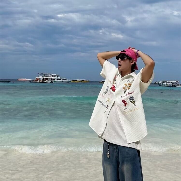 短袖衬衫外套男W147-P40,男装T恤,星座910B