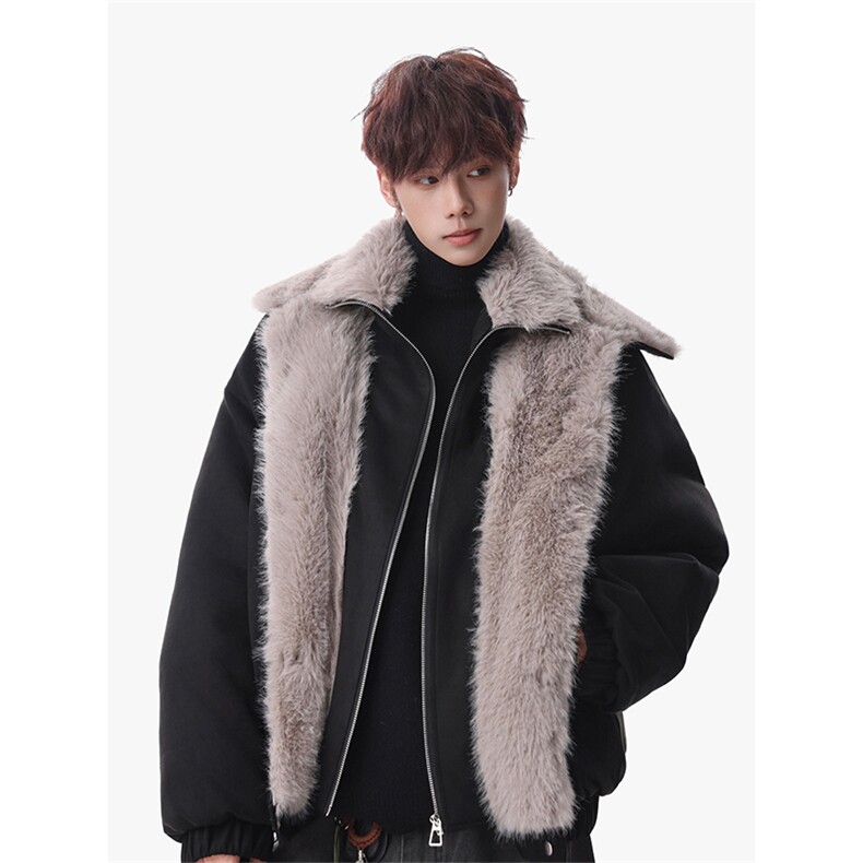 主推冬季假两件座山雕加厚外套潮加厚棉衣XZ102B-1M816-P145图片