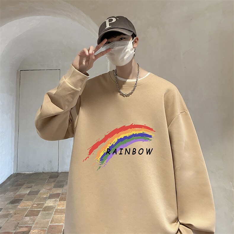 控38简约帅气百搭长袖t恤男大码卫衣T4064-P25加绒款-P35,男装卫衣,电商A040