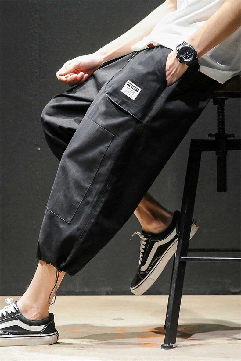 2021夏季新款日系大码休闲裤马切达宽松工装男七分裤K377-P45,男装休闲裤,电商A001
