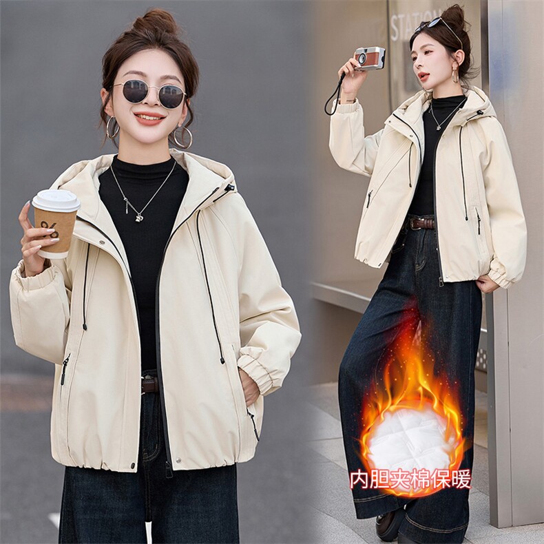 现货！现货！加绒加厚外套女不臃肿2025冬季新款气质高级感棉衣，女装棉衣/棉服，以桐