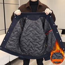 加棉加厚毛呢翻领夹克型男商务休闲青年外套男NM7930-P125，男装夹克，星座310B-3