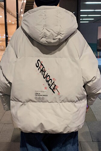 MB22-P90面包服男短款棉衣男宽松加厚保暖棉袄外套男图片