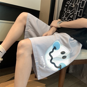 卡通笑脸薄款短裤男夏季学生潮流外穿篮球中裤运动休闲 K1289-P25图片