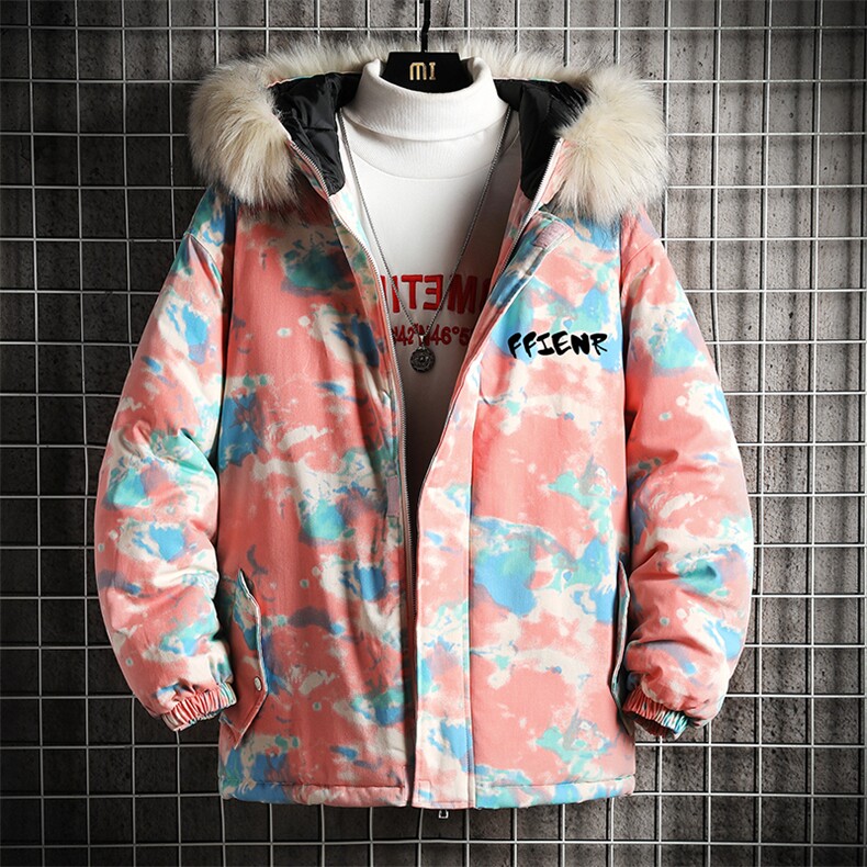 MC49051-P135日系潮衣男大码派克服男工装服外套袄网格,男装棉衣,电商A040A