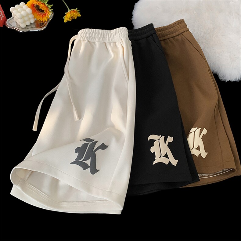 抖音直播品质 主推港风宽松五分裤男短裤 X416b-1-DK386-P45限58图片