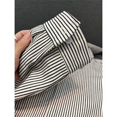 春季条纹衬衫外套男女春新款百搭内搭衬衣设计感小众上衣XX29P38，男装衬衫，星座1013-5