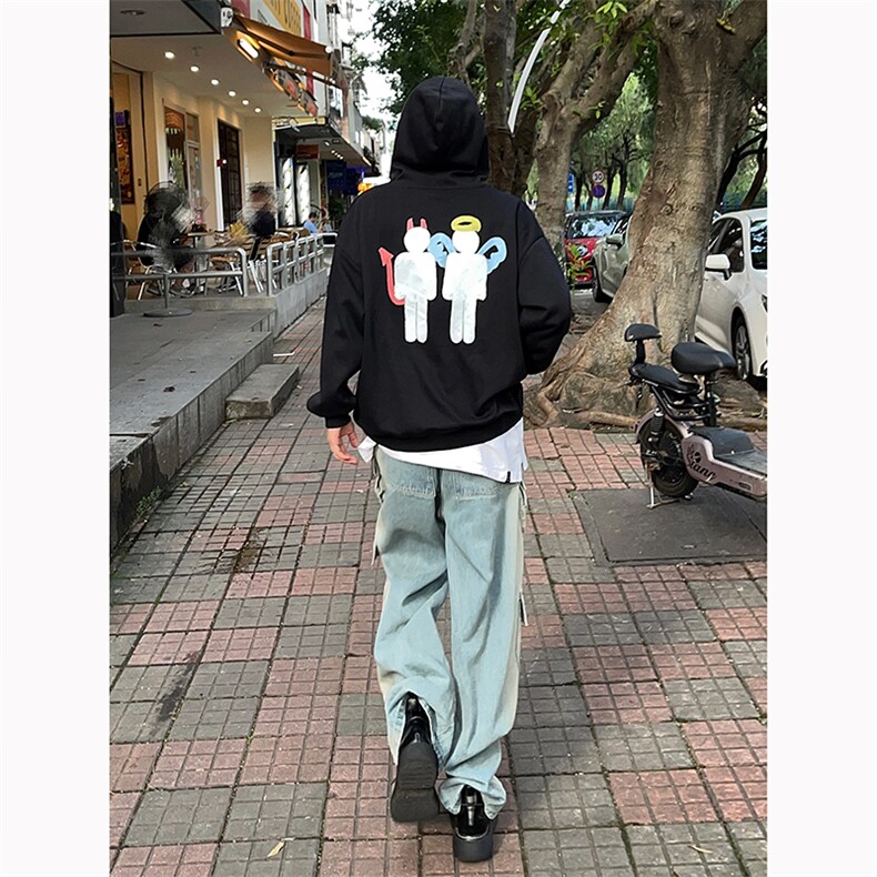 B221美式ins高街暗黑小众渐变色宽松工装牛仔裤LK23143-P80控108,男装牛仔裤,电商B221