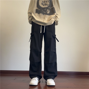 秋季新款美式潮流褶皱设计感宽松工装裤B315-K24237-特p40控78图片