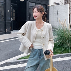 新品，蕾丝拼接小香风短外套W671P185K298，女装短外套，2C209