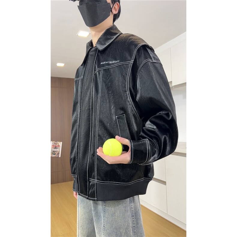 直播品质多结构皮衣美式潮牌假两件皮夹克X1213-DY2316-特P108,男装夹克,星座1213