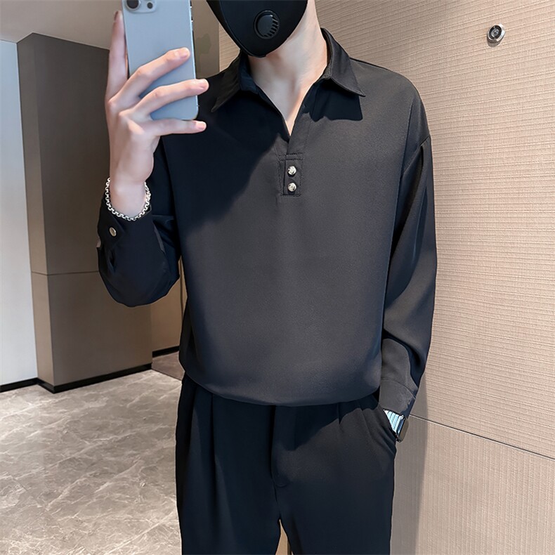 足货社会小伙店主风男潮长袖衬衣短袖衬衫G8919P58,男装T恤,星座301B-1