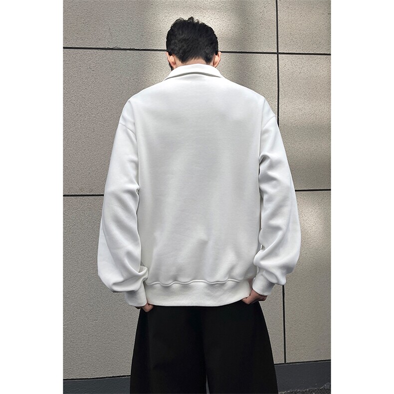 2026春季新款港风外景黑墙大码华棉300g卫衣M-5XHW26030-特P30,男装卫衣,电商A022