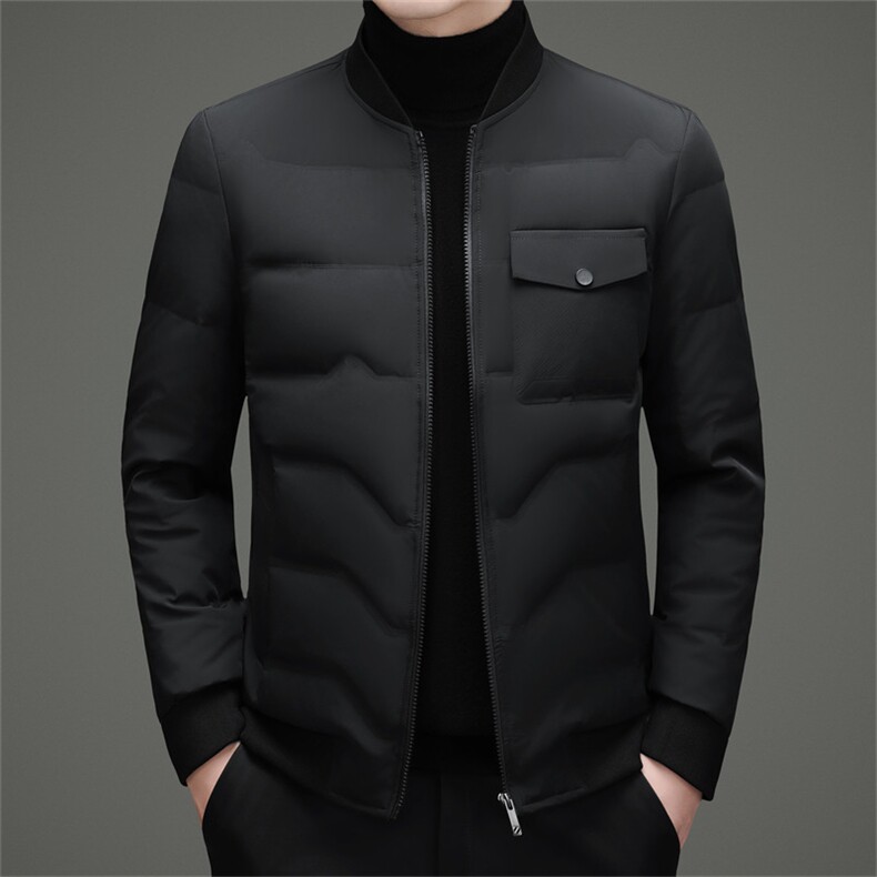 主推冬季脱卸领50绒子白鸭绒羽绒服外套中年男装加厚羽绒服夹克,男装夹克,钱塘723