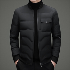 主推冬季脱卸领50绒子白鸭绒羽绒服外套中年男装加厚羽绒服夹克，男装夹克，钱塘723