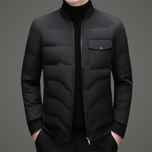主推冬季脱卸领50绒子白鸭绒羽绒服外套中年男装加厚羽绒服夹克图片