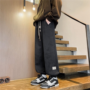 8XL-M痞帅脏脏束脚休闲卫裤男春季大码裤子KZ022特价P40图片