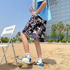 短裤男沙滩宽松休闲潮流外穿中裤百搭韩版五分裤DK104，男装牛仔裤，星座1116A-1（原606A）
