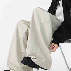 8XL-M工装裤男秋季日系男直筒宽松阔腿休闲弯刀裤子男K9177P65，男装工装外套，电商D206-1
