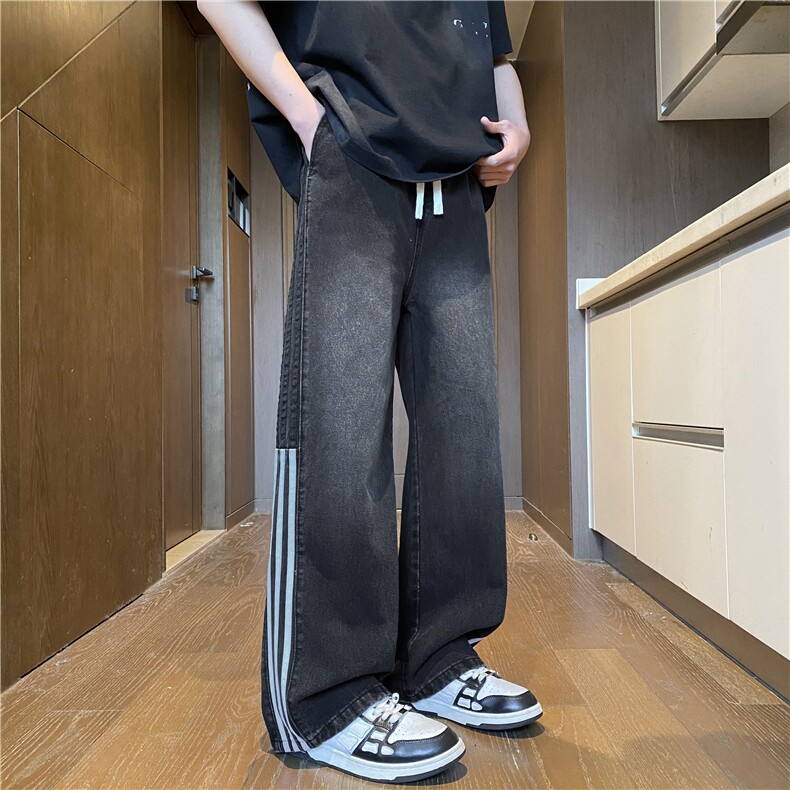 抖音品质春季新款美式条纹复古水洗牛仔裤B315-K25653-p55控78,男装牛仔裤,电商B315