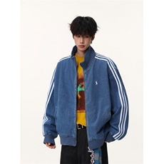 美式复古高街牛仔夹克春秋男女设计感飞行员外套潮JK0456-P85，男装夹克，星座308B-2