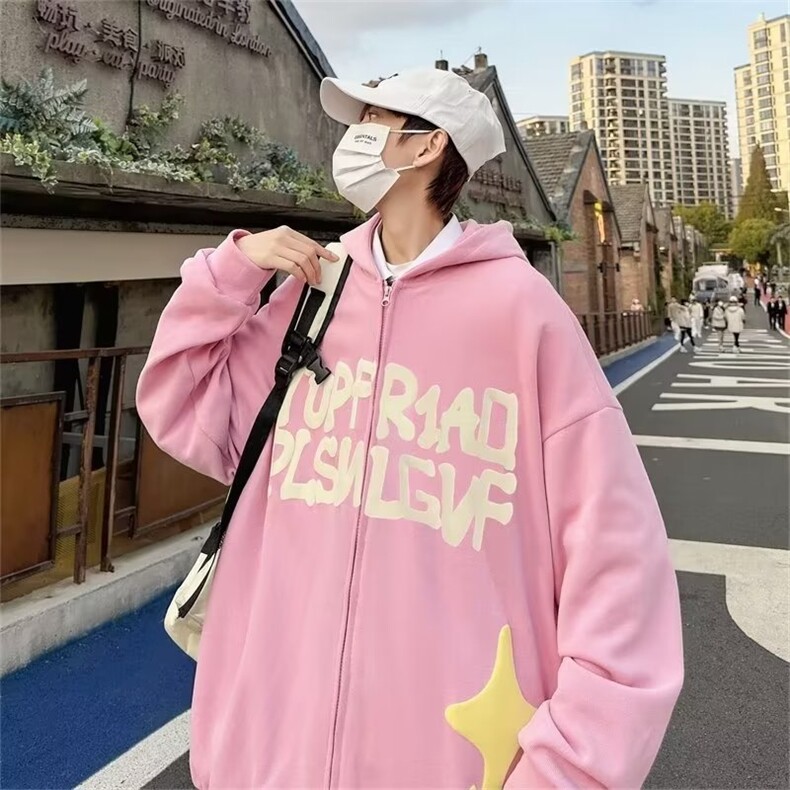 字母星星发泡印花连帽卫衣男女秋季JW01P42,男装卫衣,星座1116-2