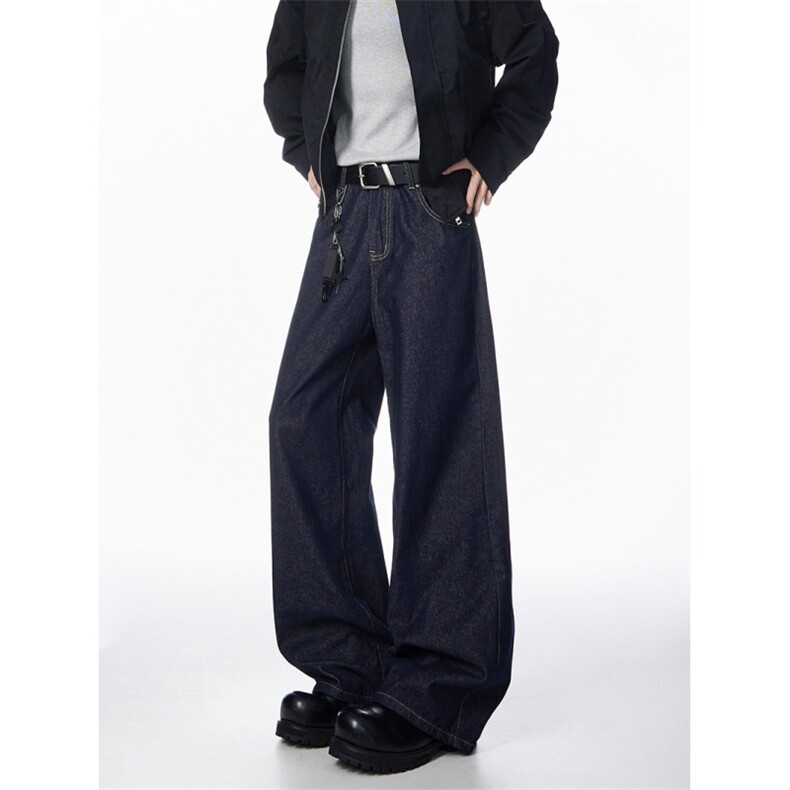 春款大货款抖音得物品质丹宁蓝色弯刀牛仔裤潮牌k74p40控78，男装牛仔裤，星座1011-1