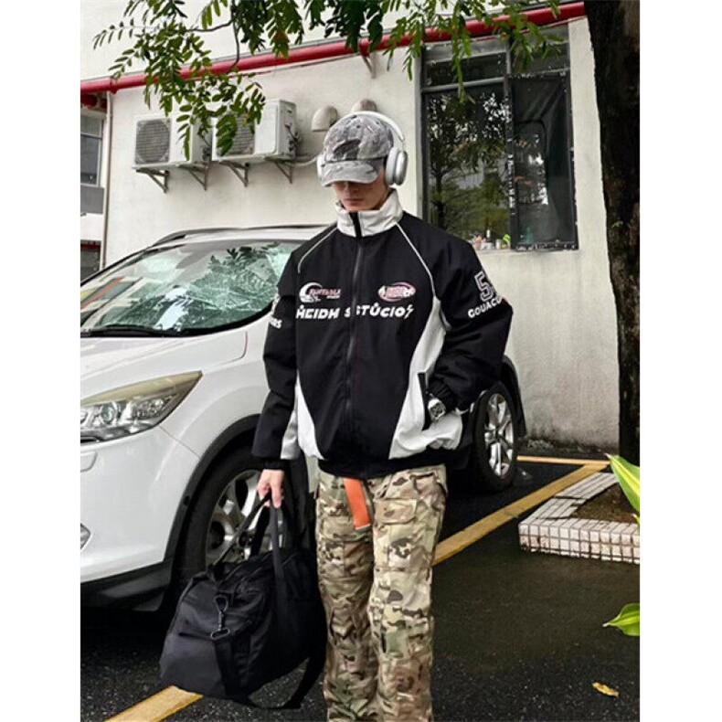 撞色机车棉服男冬季棉衣面包服加厚情侣外套美式棉衣MS84,男装棉衣,星座1116A（原606A-3）