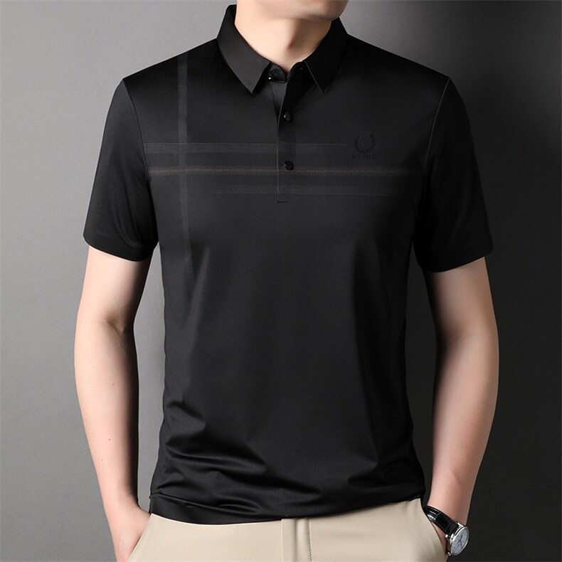 男士短袖T恤翻领POLO衫潮流轻商务夏季休闲时尚体恤上衣 P55图片