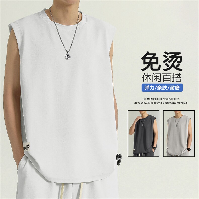 夏季短袖t恤男无袖坎肩背心速干运动健身冰丝TT385-特批-34,男装背心/马甲,星座718
