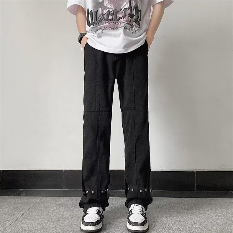 裤子高街水洗牛仔裤男设计感C938P45,男装牛仔裤,星座1116-2