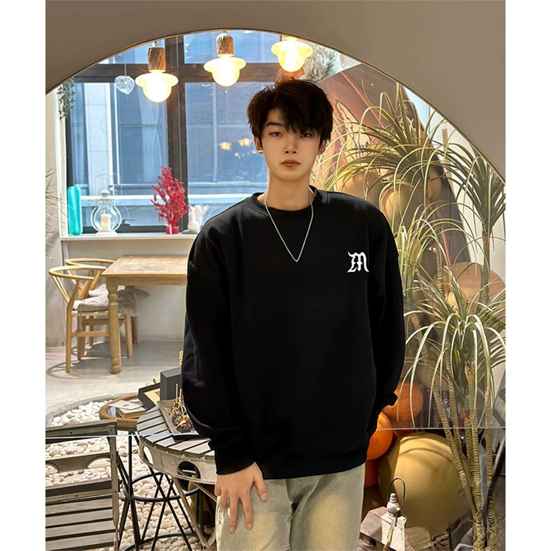 抖音得物现货高品质美式宽松圆领印花卫衣新款重磅卫衣ADY102,男装卫衣,电商A443
