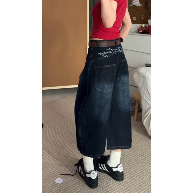 【现货】夏季七分牛仔裤男女同款咬部刺绣XZ610A-K7620-特P45图片