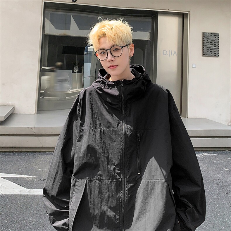 美式机能防晒服男秋冬季薄款连帽防晒衣户外潮牌情侣速干夹克外套图片