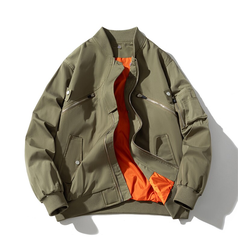 现货2色秋冬带帽可拆卸飞行服外套棉服夹克,男装夹克,电商A105