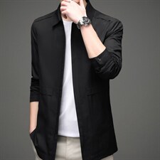 中年夹克春秋季新款商务休闲薄款男装上衣爸爸装外套男中老年上装，男装夹克，电商B212（原钱塘6029）