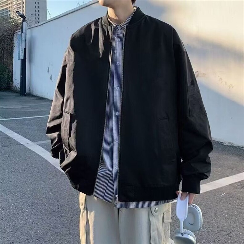 秋冬痞帅外套男ins高街潮牌港风日系原宿风韩版潮流宽松夹克,男装夹克,星座1210-1