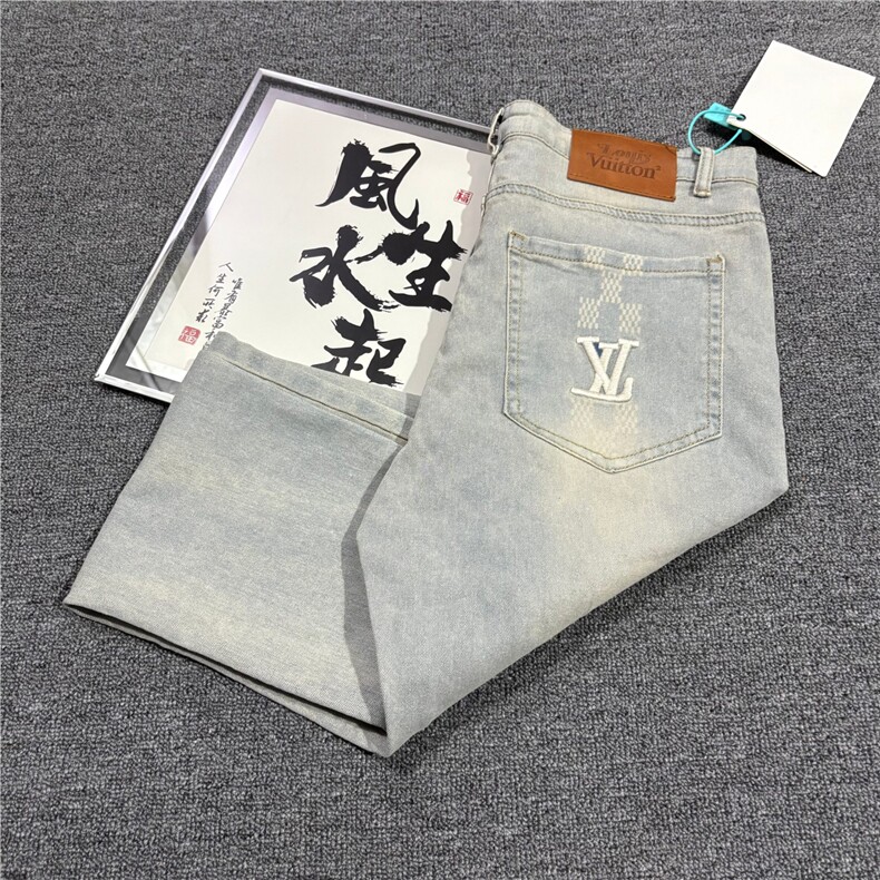 1506-1/KE101/P50高端烟灰色牛仔裤男潮牌时尚弹力修身高级感,男装牛仔裤,星座1506-1