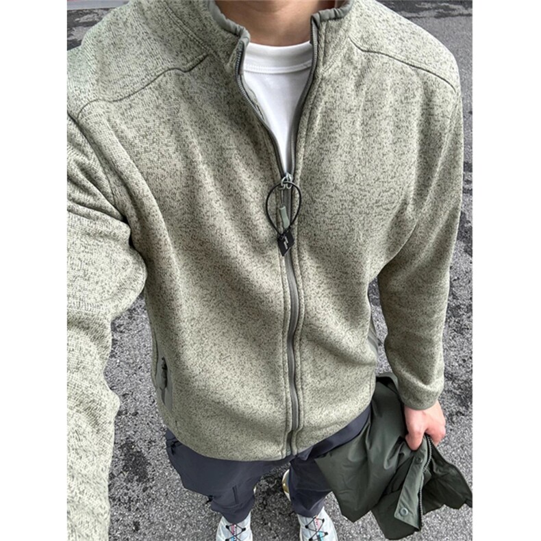 网图有货S-3XL抓绒衣立领外套户外休闲夹克外套男女W56-P70,男装夹克,星座1505