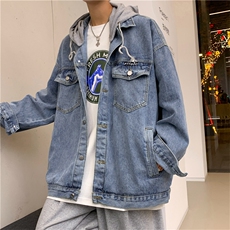 夹克连帽牛仔外套ins潮牌男春秋韩版潮流痞帅衣服秋季W1251-P62，男装夹克，星座512-2